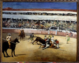 يقاتل الثيران. تمثيل مصارعة الثيران. لوحة إدوارد مانيه (1832-1883) بواسطة إدوارد مانيه