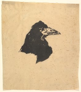تصميم لملصق وغطاء The Raven بقلم إدغار آلان بو ، ١٨٧٥. بواسطة إدوارد مانيه