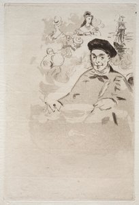 Frontispiece لطبعة من Les Ballades من تأليف Theodore de Banville. بواسطة إدوارد مانيه