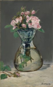 الورود الطحلب في إناء. 1882 بواسطة إدوارد مانيه