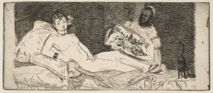 لوحة أولمبيا الصغيرة ، 1867. بواسطة إدوارد مانيه