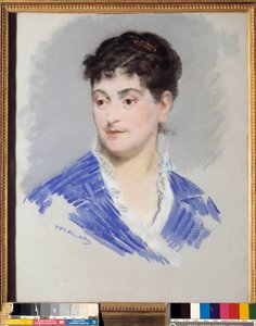 صورة للسيدة إميل زولا. لوحة إدوارد مانيه (1832-1883) بواسطة إدوارد مانيه