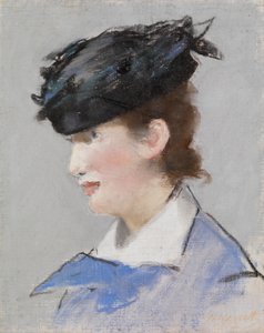 صورة لسيدة، 1882-83 تقريبًا (باستيل على قماش كتان مُجهز) بواسطة إدوارد مانيه