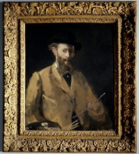 Self-portrait with palette Painting by Edouard Manet (1832-1883) 1879 Private collection بواسطة إدوارد مانيه