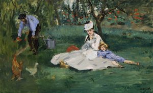 عائلة مونيه في حديقتهم في أرجينتويل ، 1874 بواسطة إدوارد مانيه