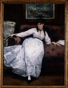 الباقي (صورة للمرأة الرسامة بيرث موريسو على الأريكة) لوحة لإدوارد مانيه (1832-1883) 1870 بروفيدنس. متحف للفن بواسطة إدوارد مانيه