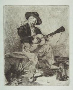 المغني الإسباني لو جيتارريرو ، 1861-1862. بواسطة إدوارد مانيه