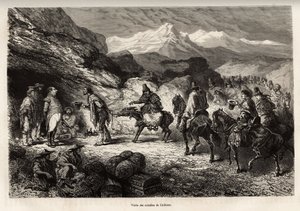 P.Marcoy finds a friend, who became a colonel of genie and post in a cave set near the lake of Cailloma, together they receive the visit of the city