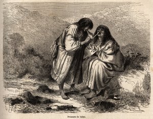 مزادات التبغ ، مكياج وفقًا لتقاليد قبيلة أنتيس (بيرو) ، رسمه ريو ، يوضح رحلة بول ماركوي من المحيط الهادئ إلى المحيط الأطلسي من 1848 إلى 1860. نقش في "" Le Tour du monde "، حرره Edouard بواسطة إدوارد ريو