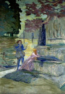 Pelleas et Melisande رسم توضيحي للأوبرا لكلود ديبوسي (1862-1918) الذي يحمل نفس الاسم. رسم إدوارد فويلارد (1868-1940) باريس القرن العشرين ، كوميديا الشانزليزيه بواسطة إدوارد فويلارد