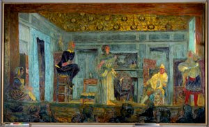 تمثيل القطعة "Le sick imaginaire" لجين بابتيست بوكلين دي موليير (1622-1673) بواسطة إدوارد فويلارد
