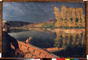 المهرب. Cipa (Xavier Cyprien) Godebski (1874-1937) على نهر يون بواسطة إدوارد فويلارد