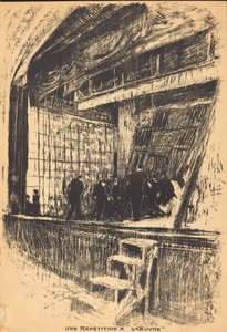 بروفة في L'Oeuvre ، برنامج L'Oasis ، 1903. بواسطة إدوارد فويلارد