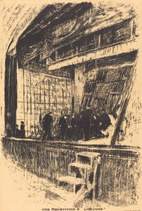 بروفة في L'Oeuvre ، برنامج L'Oasis ، 1903. بواسطة إدوارد فويلارد