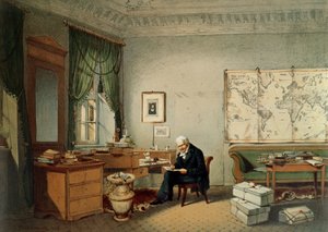 البارون ألكسندر فون هومبولت (1769-1859) في دراسته بواسطة إدوارد هيلدبراندت