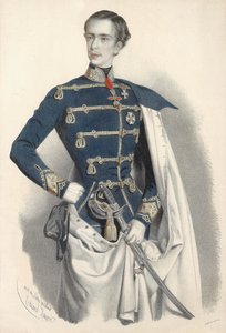 صورة للإمبراطور النمساوي فرانز جوزيف الأول بالزي الهنغاري ، ج. 1850.