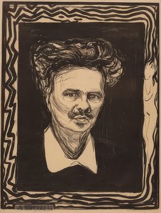 أغسطس ستريندبرغ. 1896 بواسطة إدوارد مونش