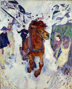 Horse Gallop Painting by Edvard Munch (1863-1944) 1910-1912 Dim. 148x119.5 cm Oslo, Kommunes Kunstsamlinger Munch-Museet (Musee Munch) بواسطة إدوارد مونش