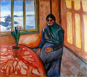 Melancolie (Laura) Painting by Edvard Munch (1863-1944) 1899 Sun. 110x126 cm Oslo, Kommunes Kunstsamlinger Munch-Museet (Musee Munch) بواسطة إدوارد مونش