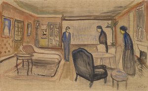 مشهد من "أشباح" إبسن 1906 بواسطة إدوارد مونش