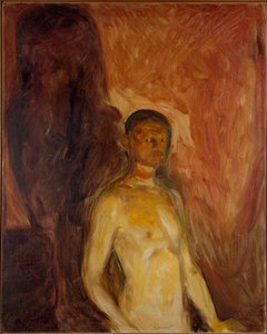 Self Portrait in Hell Painting by Edvard Munch (1863-1944) 1895 approx. Sun. 81,5x65,5 cm Oslo, Kommunes Kunstsamlinger Munch-Museet (Musee Munch) بواسطة إدوارد مونش