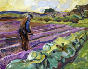 الزارع - رسم إدوارد مونش (1863-1944) بواسطة إدوارد مونش