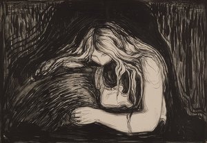 مصاص الدماء الثاني. 1895-1902 بواسطة Edvard Munch