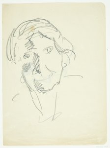 صورة لزوجة الفنان ، الرسامة أغنيس وي (1878-1964) ، وجهها
