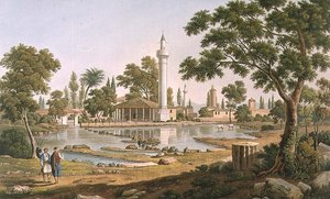 نافورة Hyperian في Pherae ، اللوحة 23 من الجزء 4 من "مناظر في اليونان" ، نقشها روبرت هافيل بواسطة إدوارد (بعد) دودويل