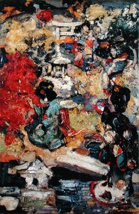 شخصيات يابانية في حديقة بواسطة إدوارد أتكينسون هورنيل