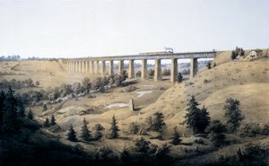 الجسر العالي بالقرب من فارمفيل ، مقاطعة الأمير إدوارد ، من "ألبوم فيرجينيا" ، 1858