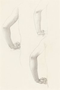 دراسات الذراع واليدين بواسطة Edward Burne-Jones