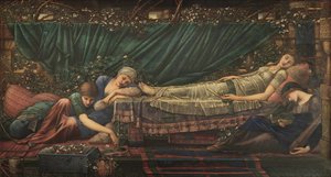 أسطورة براير روز: الجمال النائم ، 1885-1890. بواسطة إدوارد بورن جونز