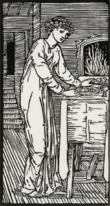 Psyche by the Table بواسطة إدوارد كولي (بعد) بيرن جونز