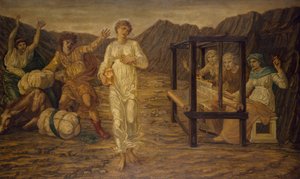 كيوبيد والنفس - قصر الجداريات الخضراء - النفس التي وضعتها فينوس المهمة ، 1881 بواسطة إدوارد بورن جونز