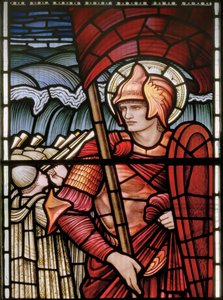Wilden ، All Saints ، Morris & Co. ، Edward Burne-Jones ، John Henry Dearle (1859-1932) ، Joshua ، detail، 1902-1914، Louisa، Alfred، The Baldwins، Prime Minister، Methodist، Worcestershire، Arts & Crafts، بواسطة إدوارد كولي وديلي بيرن جونز