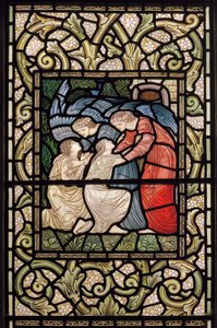 Wilden ، All Saints ، Morris & Co. ، Edward Burne-Jones ، John Henry Dearle (1859-1932) ، حفل استقبال في الجنة ، 1902-1914 ، لويزا ، ألفريد ، بالدوينز ، رئيس الوزراء ، الميثودي ، ورسيسترشاير ، الفنون &