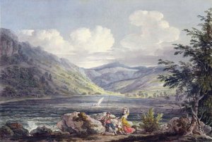 Haweswater ، Westmoreland ، c.1795 (مرحاض فوق الجرافيت على ورق منسوج) بواسطة إدوارد دايز