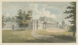 Shugborough Hall: رسم بالألوان المائية ، بدون تاريخ [أواخر القرن الثامن عشر] بواسطة إدوارد دايز