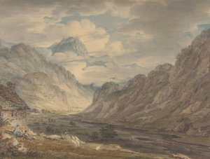 ممر Honister من مزرعة Gatesgarth ، Gatesgarthdale ، Lake District ، 1789-1804. بواسطة إدوارد دايز