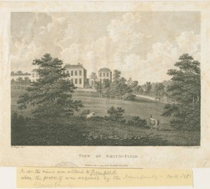 Wolstanton - "منظر سميث فيلد": النقش ، بدون تاريخ [سي 1794] بواسطة إدوارد دايز
