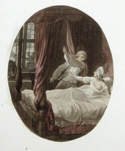 The Intruder ، رسم توضيحي لـ "The Spectator" ، حوالي عام 1810 (ألوان مائية على ورق) بواسطة إدوارد فرانسيس بورني