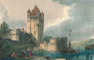 أبراج إلفيلد القوطية ، c1834. بواسطة إدوارد جون روبرتس