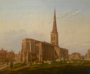 كنيسة القديس ميخائيل ، كوفنتري ، ج .1824 بواسطة إدوارد جونيور رودج