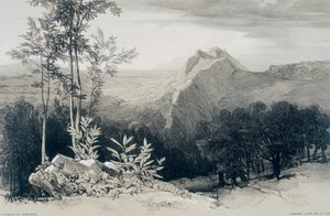مناظر في روما وضواحيها: Civitella di Subiaco بواسطة إدوارد لير