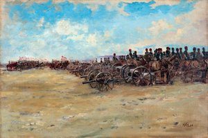 مدفعية رويال هورس ولانس تنتظر الرحيل ، 1898