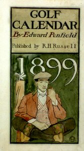 لاعب غولف يجلس بجوار الهراوات ويرسم بالألوان المائية. (1899؟) بواسطة إدوارد بينفيلد 1866-1925 ، فنان أمريكي. بواسطة إدوارد بينفيلد