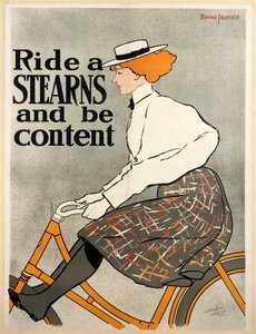 ركوب Stearns ويكون المحتوى ، c1896 لون litho. بواسطة إدوارد بينفيلد