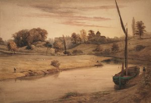 كنيسة Nettlestead ، كنت من Bow Bridge بواسطة إدوارد بريتي
