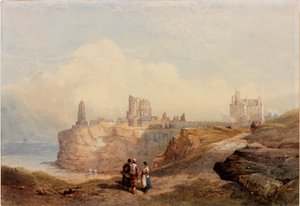 Tynemouth Priory (لون الجسم والألوان المائية على الورق)